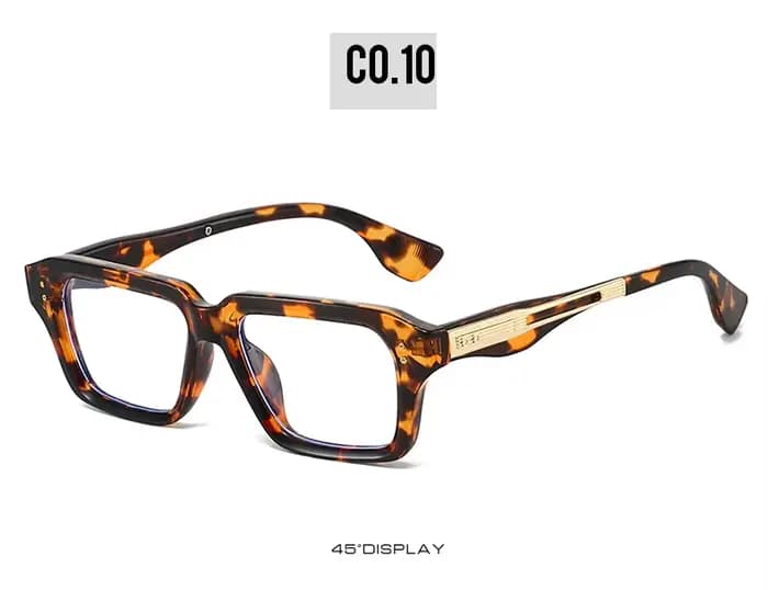 Ins mode rétro carré bleu lumière bloquant lunettes marque Deisgner Rivets luxe Anti