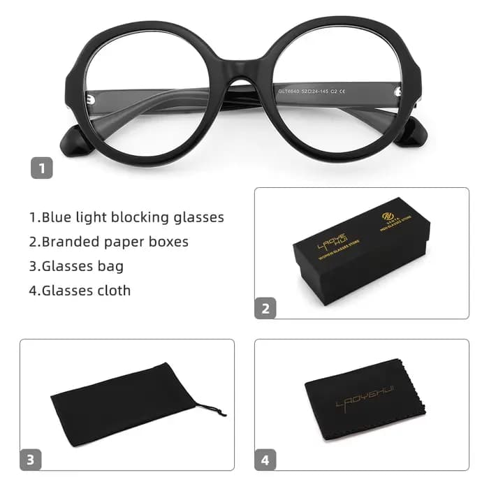 Lunettes rondes surdimensionnées pour femmes