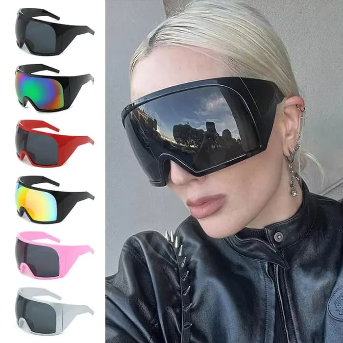 Lunettes de soleil rondes futuristes pour hommes et femmes