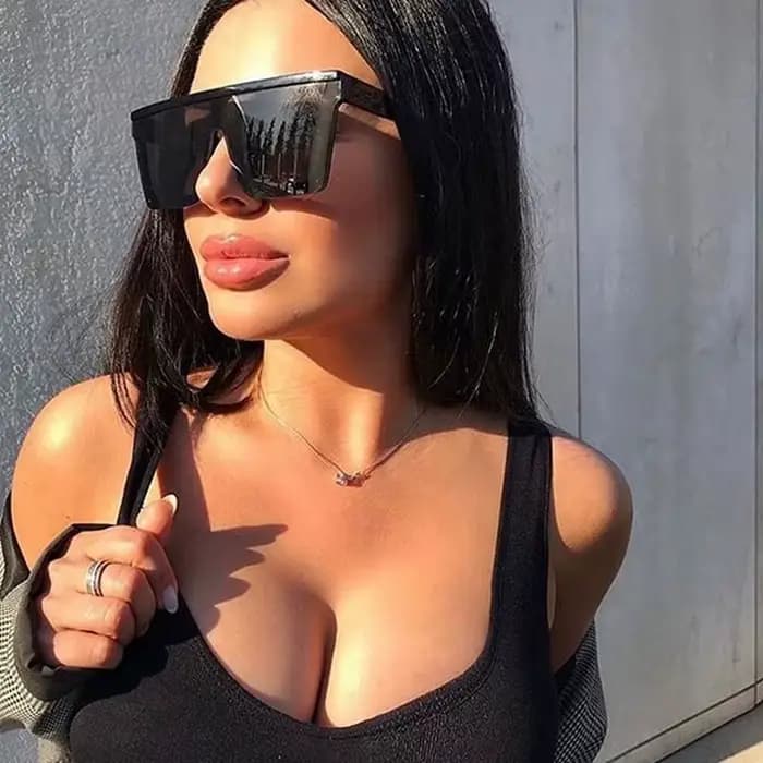 Lunettes de soleil carrées surdimensionnées pour femmes