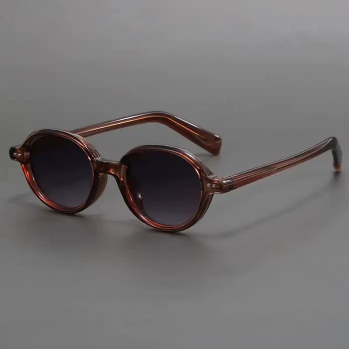 Lunettes de soleil rondes unisexes en plastique