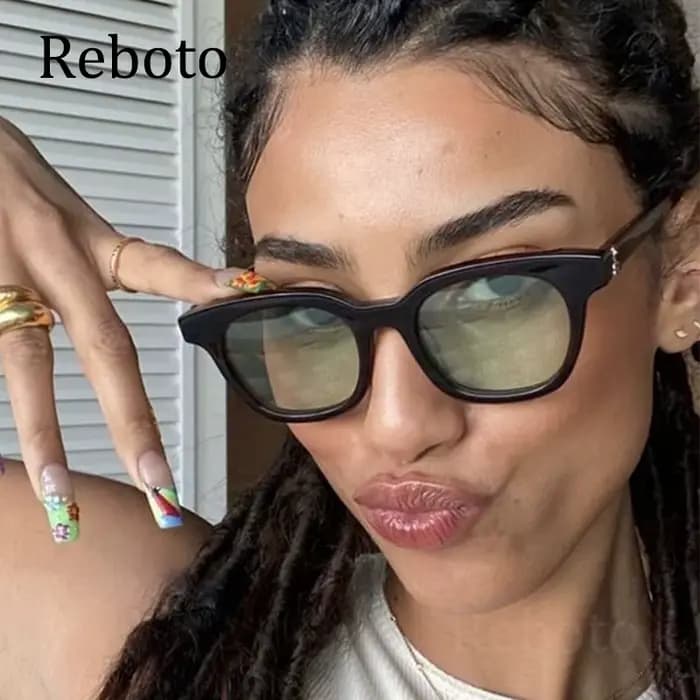 Lunettes de soleil ovales vintage pour femmes