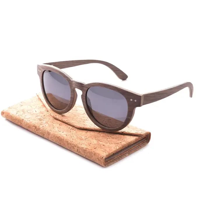 Lunettes de soleil en bois naturel pour femmes et hommes