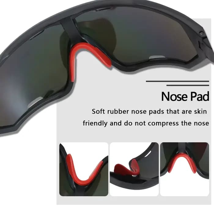Lunettes de soleil de sport pour hommes femmes jeunes UV400 grandes lentilles