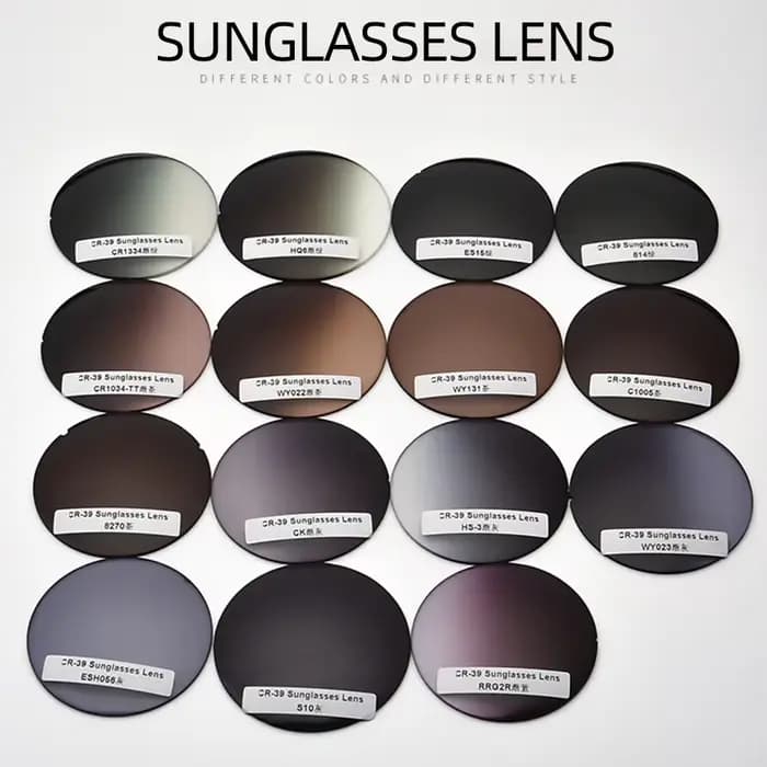 1.56 1.61 1.67(-0.50 ~-8.00) contrevenants teintés de embauCR-39 résine lunettes optiques lentilles myopie