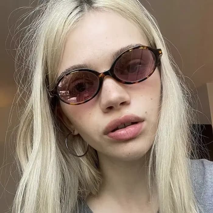 Lunettes de soleil ovales vintage pour femmes