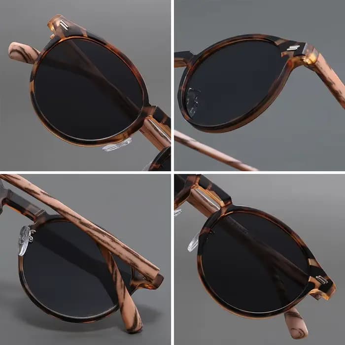 Lunettes de soleil à monture ronde rétro