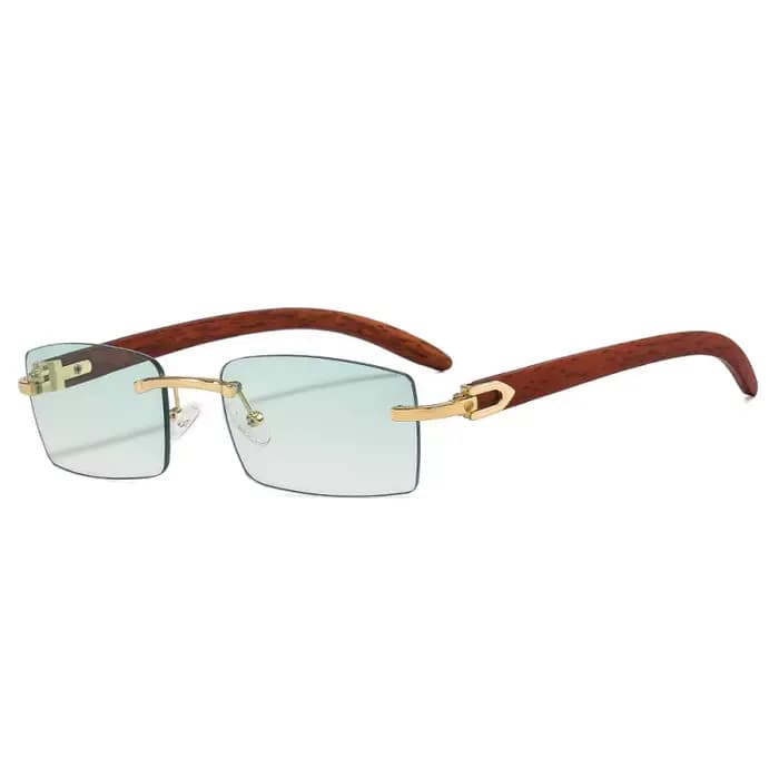 Lunettes carrées sans cadre de style européen et américain pour hommes et femmes