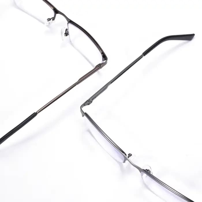 Lunettes de lecture carrées en métal pour hommes