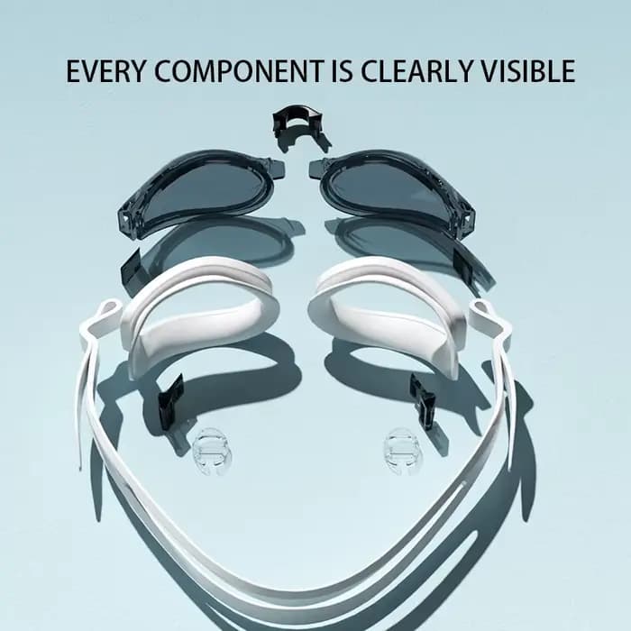 Lunettes de natation pour adultes avec des caractéristiques imperméables et antibuée haute définition