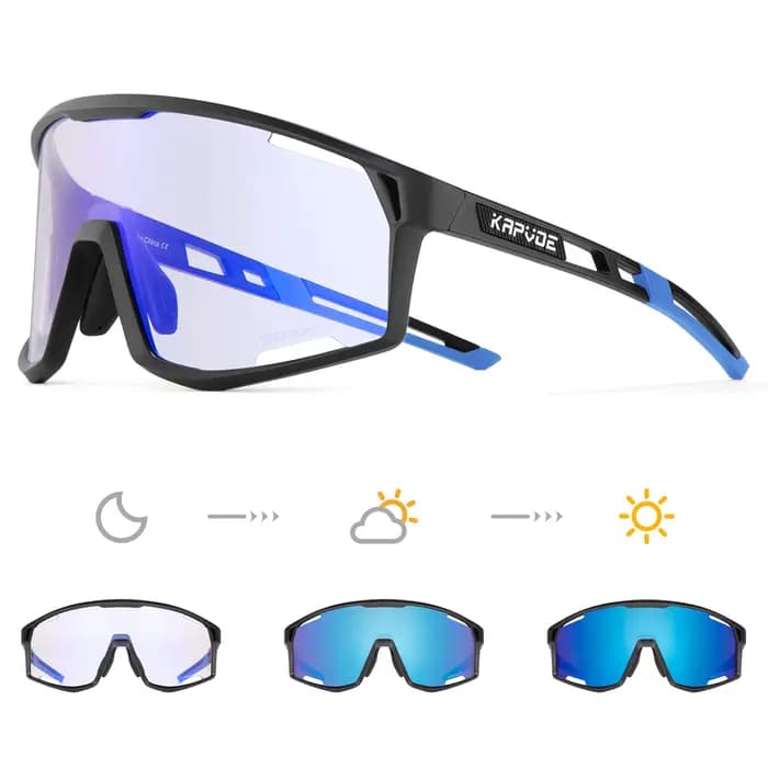 KAPVOE lunettes de cyclisme à couleur changeante pour hommes et femmes