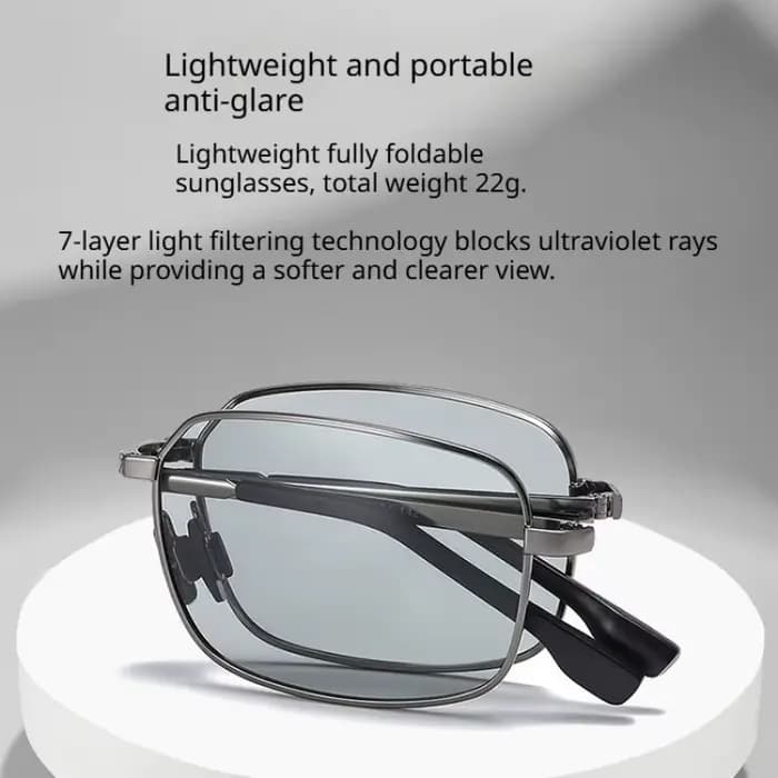 Lunettes de soleil pliantes à changement de couleur