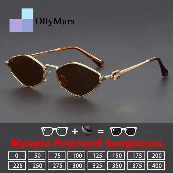 OLLYMURS Lunettes de soleil polygonales pour femmes