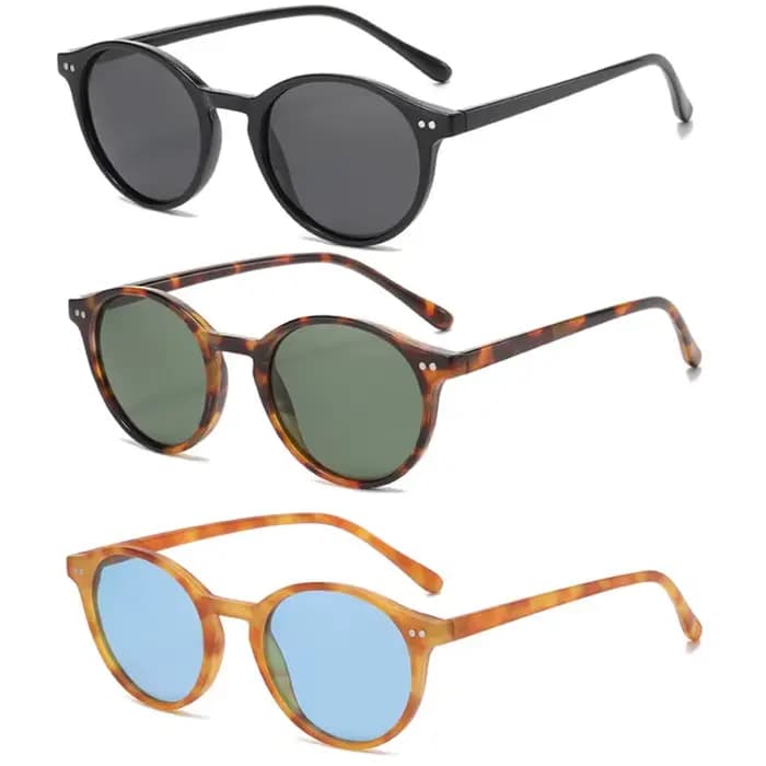 Lunettes de soleil polarisées rondes rétro pour hommes et femmes