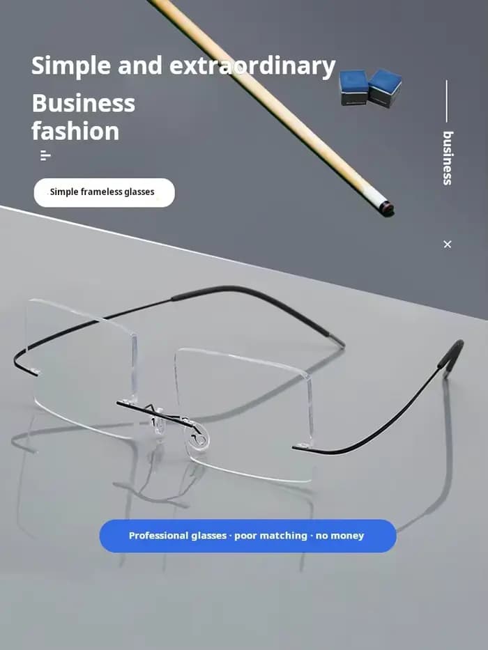 Lunettes sans bords à la mode