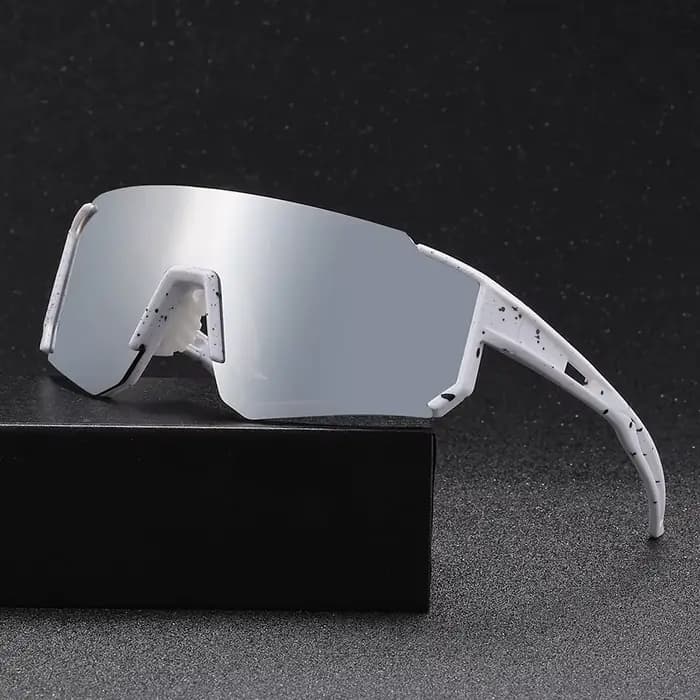 1 paire de lunettes de soleil de cyclisme tendance à grande monture