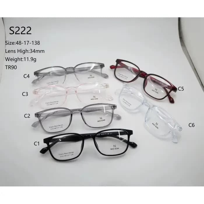 Nouvelles Lunettes Tendance Style Influenceur Monture Carrée Petite Taille TR90 pour Visage Fin et Amincissant Verres