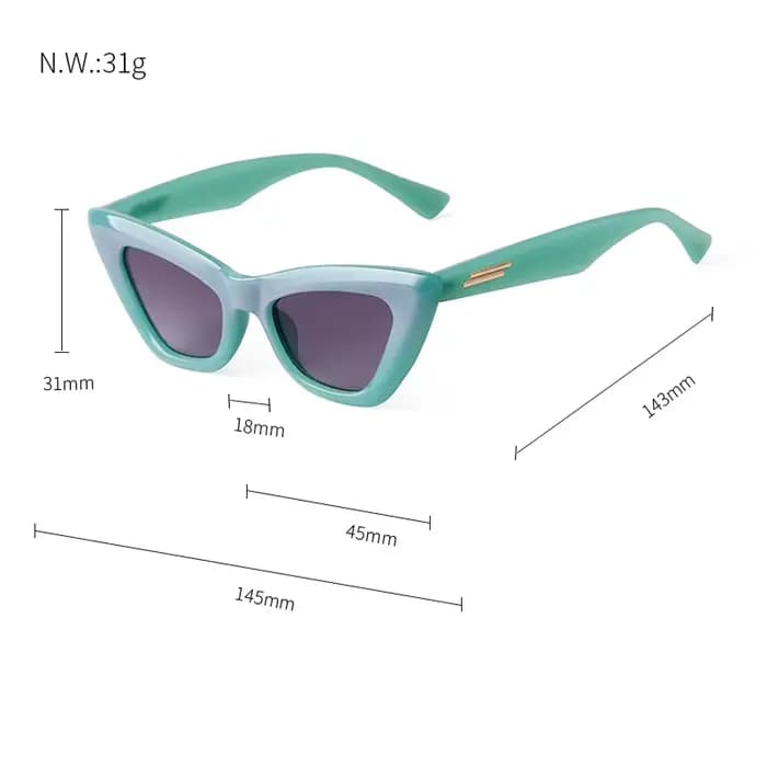 LAURINNY mignon Sexy Vintage oeil De chat lunettes De soleil femme