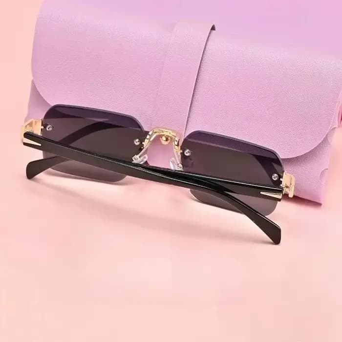 Lunettes carrées sans monture unisexes et tendance