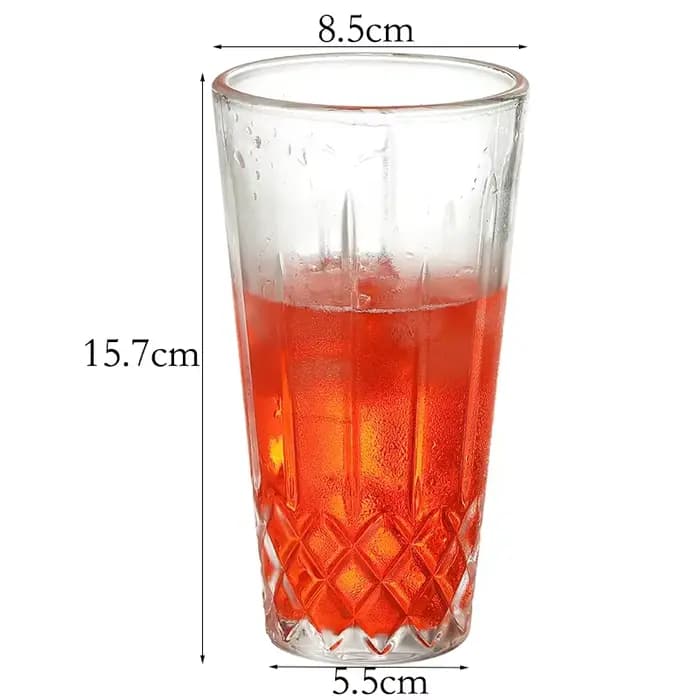 Shaker à cocktail en verre cristal, verre shaker à martini de 17 oz
