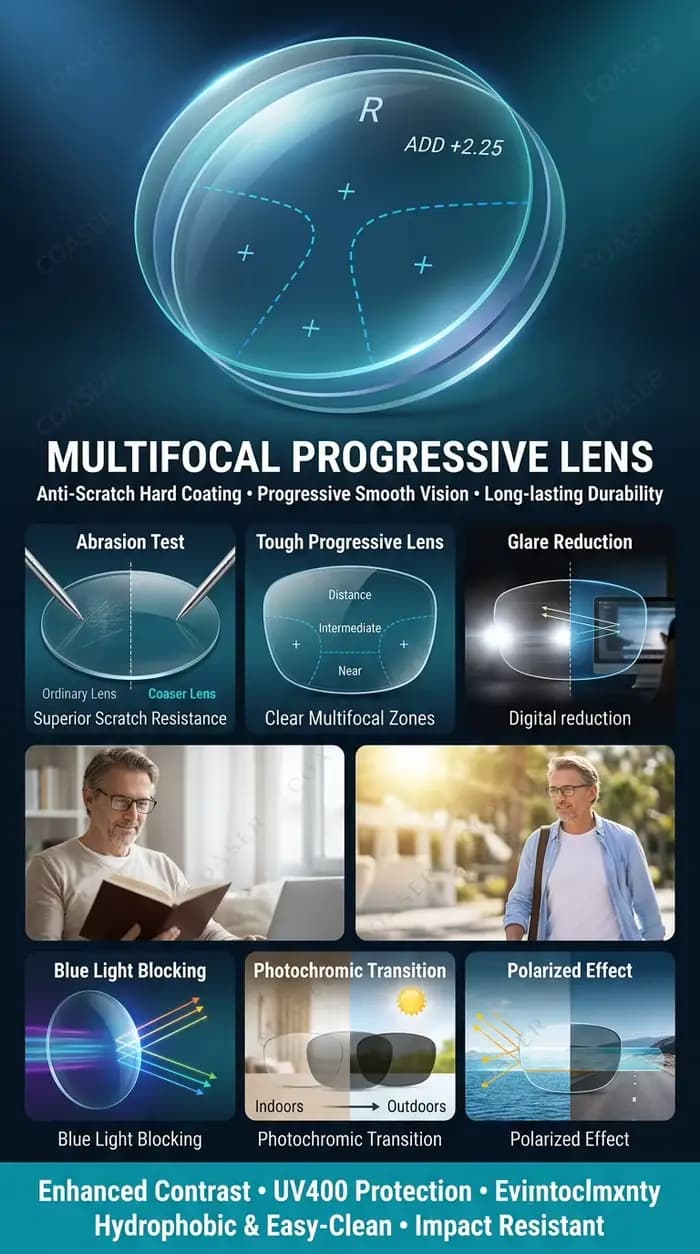 Lunettes Progressives sur Ordonnance