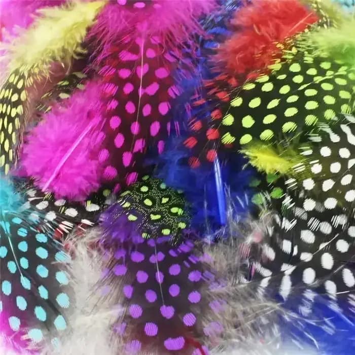 Plumes de dindes de Guinée naturelles pour artisanat, décoratives, attrape-rêves, décoration, création de bijoux DIY, accessoires de broderie et de couture