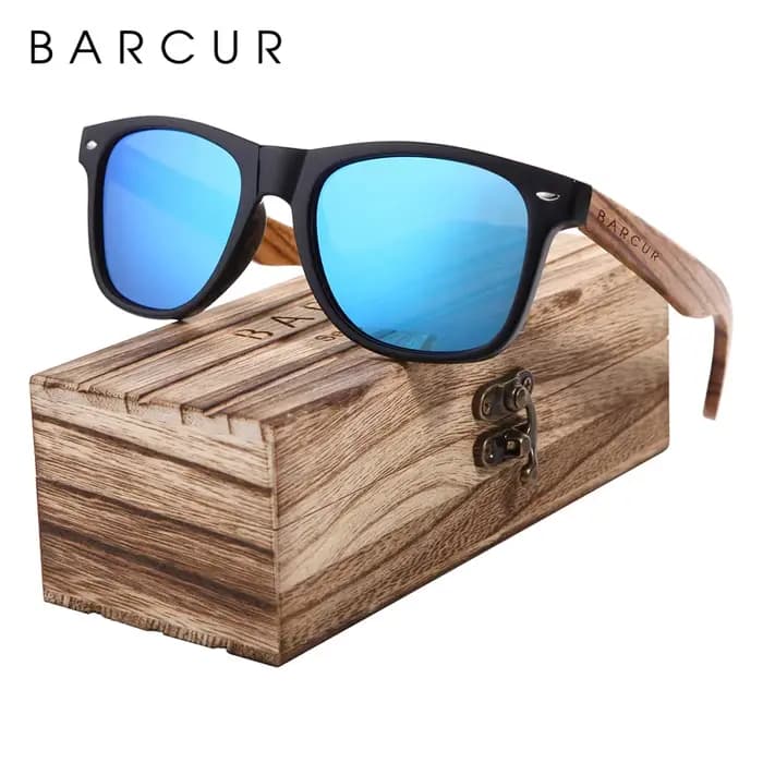 Lunettes de soleil polarisées en bois de zèbre