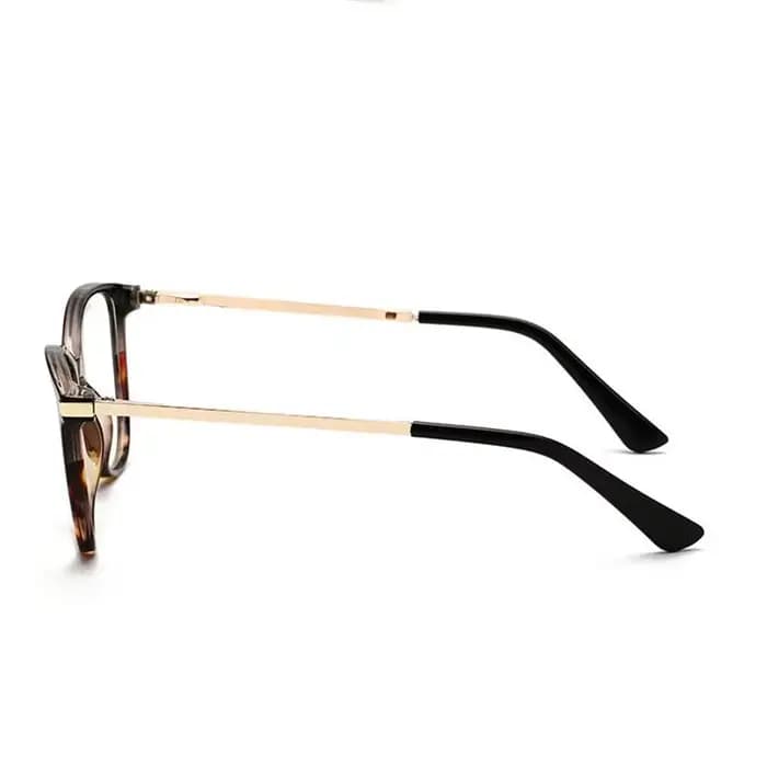 Lunettes de Prescription œil de chat à monture léopard noir