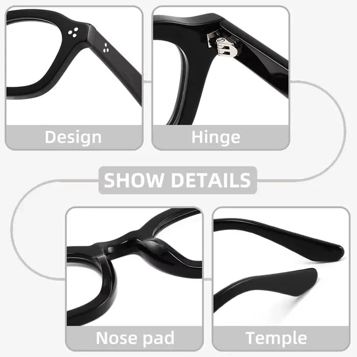 Nouvelles lunettes de vue de marque haut de gamme en acétate