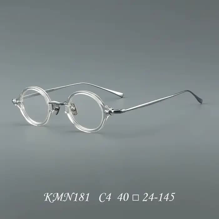 Classique rétro petit rond écaille de tortue acétate myopie lunettes cadre hommes femmes Mini ovale Transparent Orange