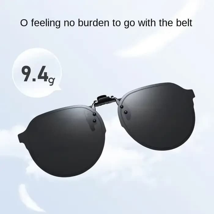 Hommes lentille polarisée rabattable pince sur lunettes de soleil femmes conduite