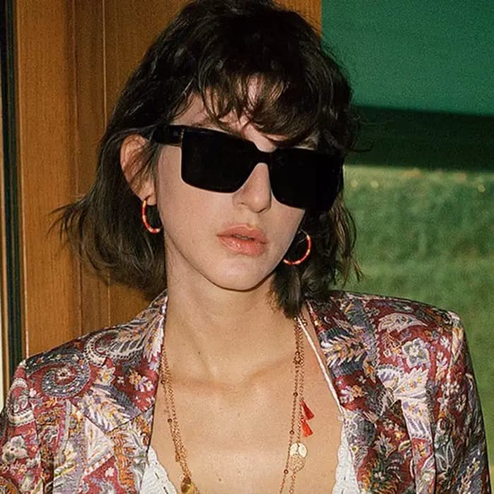 Petites lunettes de soleil encadrées pour hommes et femmes carré personnalité