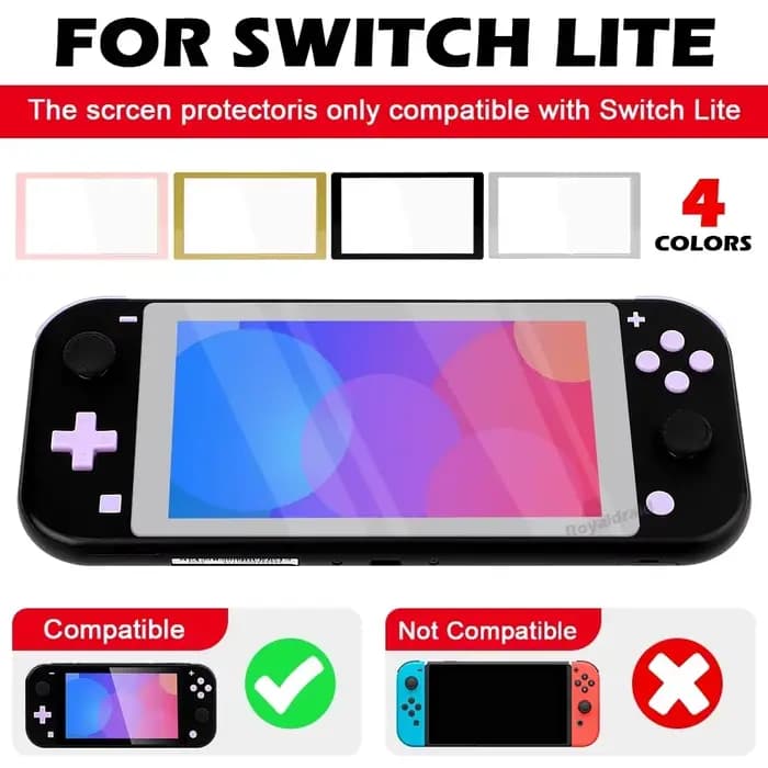Protecteur d'écran en verre trempé pour Switch Lite, 4 couleurs, Film de protection HD transparent pour NS Switch Lite, accessoires de jeu
