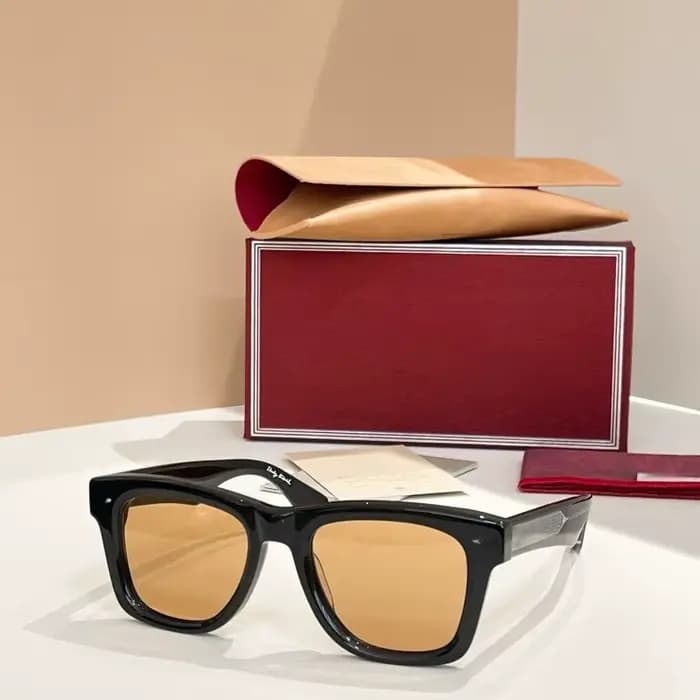 SPACE ODYSSEY HEYWOOD Lunettes de soleil ovales en acétate vintage de haute qualité