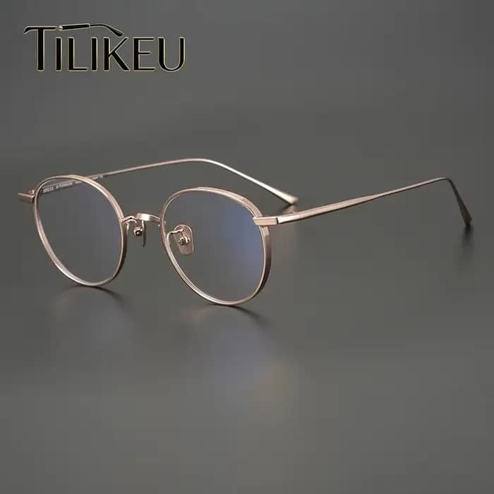 Nouvelle monture de lunettes rétro en titane pur