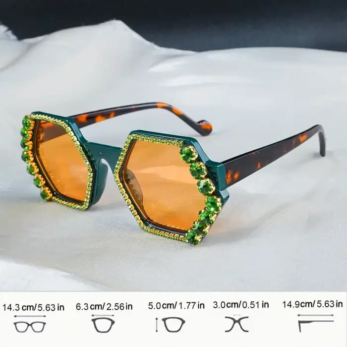 Lunettes de soleil en strass pour femmes