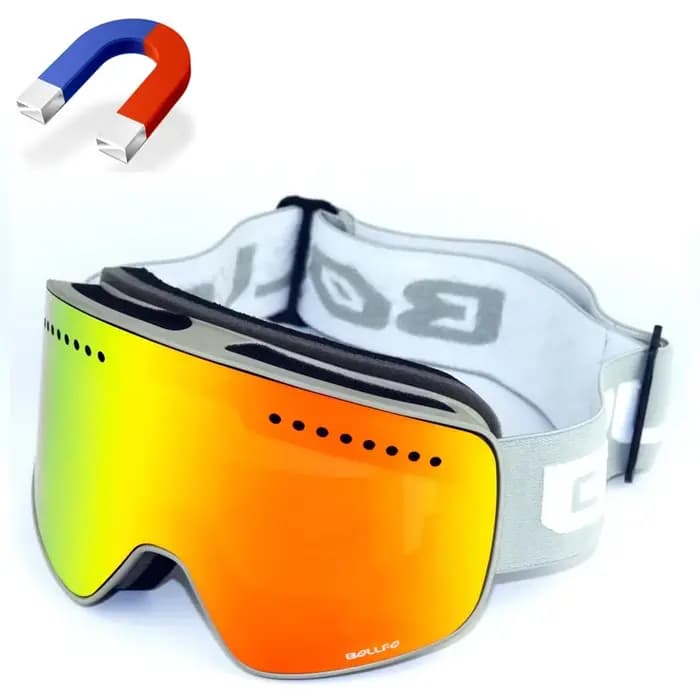 Lunettes de ski à double lentille magnétique
