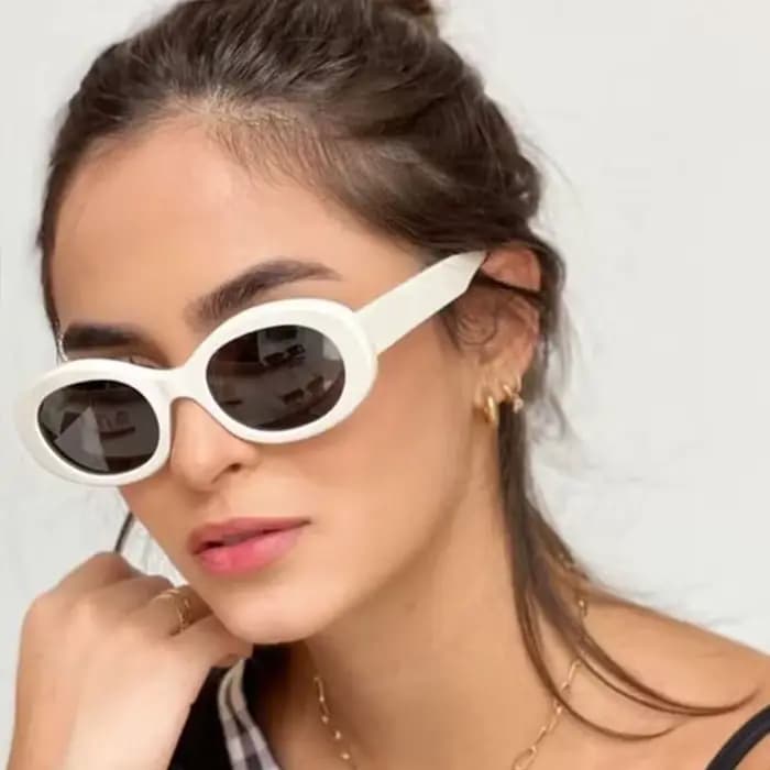 Lunettes de soleil ovales classiques de marque