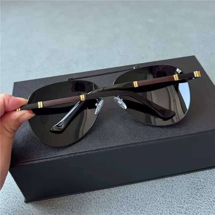Janvancy 165mm lunettes de soleil polarisées surdimensionnées hommes