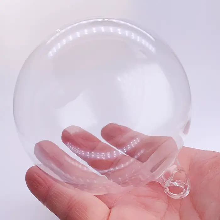 Boule de verre transparente pour sapin de Noël, ornement à peindre bricolage, 100mm, 5 pièces