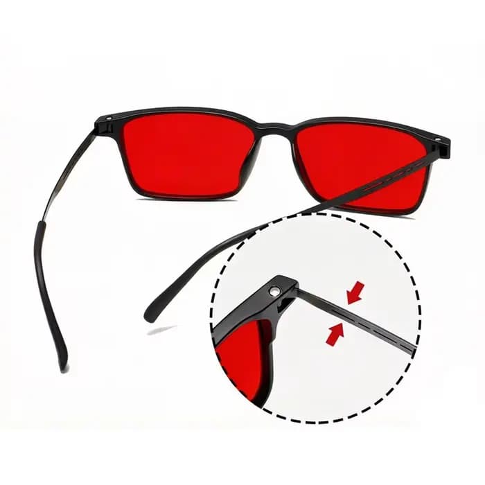 Lunettes anti-lumière bleue et verte à verres orange, pour réduire la fatigue oculaire S69
