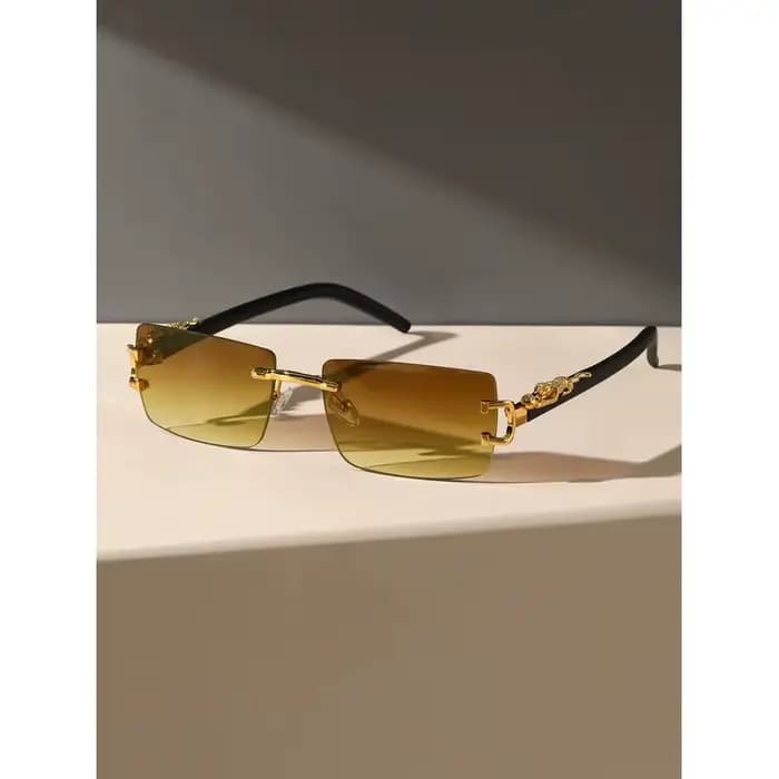 1/2 paires de lunettes de soleil rectangulaires sans monture