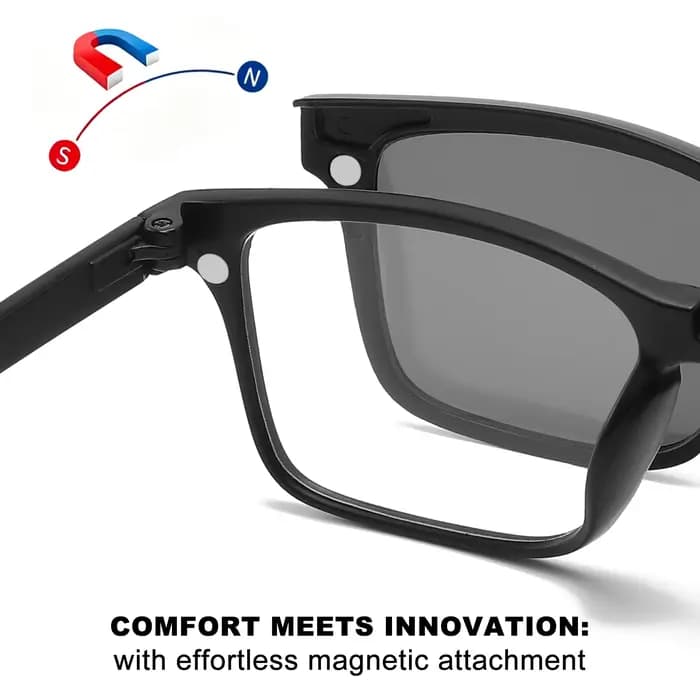Lunettes de soleil magnétiques à clipser avec monture anti-lumière bleue