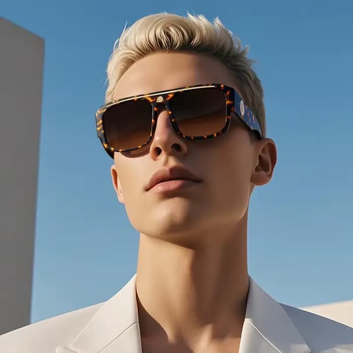 Marque de mode lunettes de soleil de créateur de luxe hommes femmes 2025 surdimensionné Vintage Punk nuances