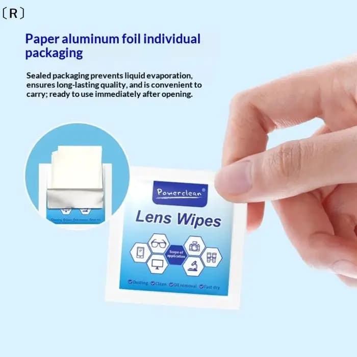 〔R〕100 lingettes nettoyantes pour lunettes