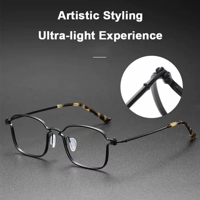 Italie RLT série répliques luxe pur titane cadre carré hommes femmes grand visage lunettes à la main marque Design