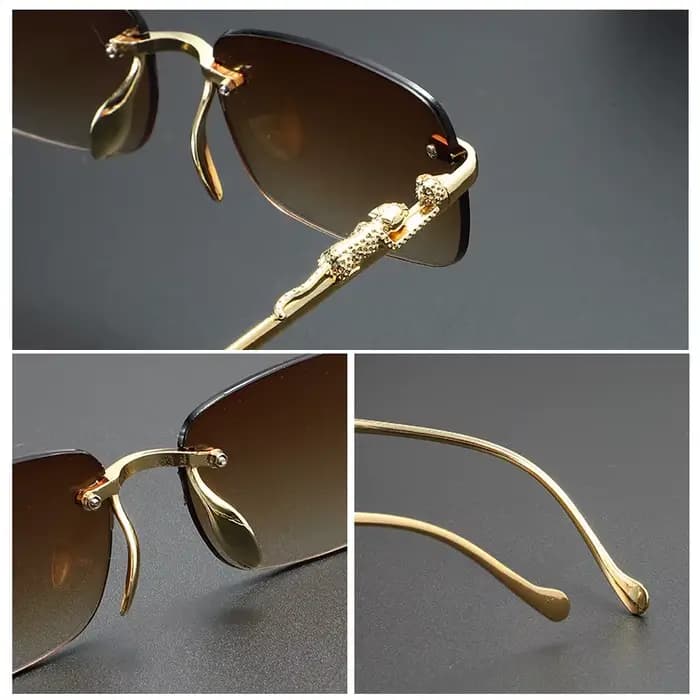 Lunettes de soleil carrées sans monture