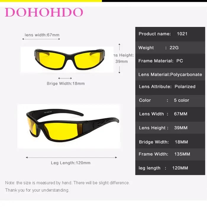 DOHOHDO marque Design hommes lunettes de soleil polarisées Vision nocturne mâle classique rétro conduite