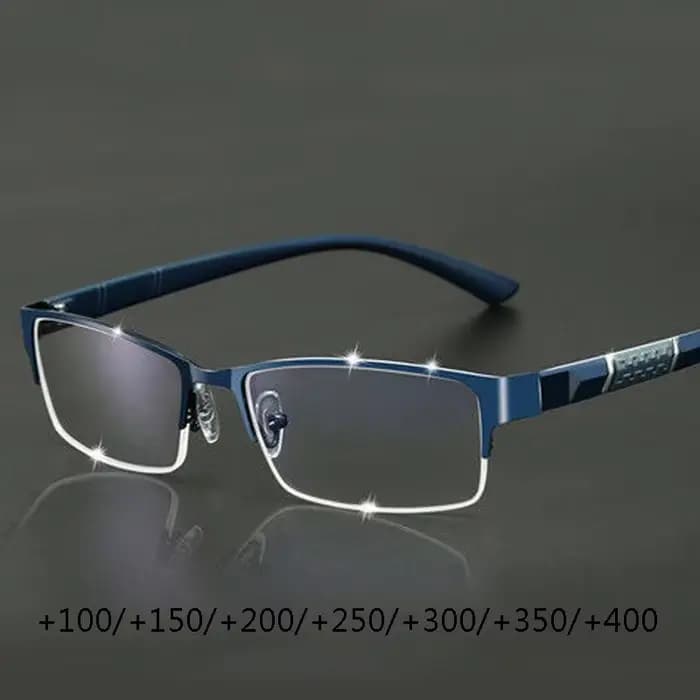 Lunettes de lecture anti-lumière bleue en métal pour hommes