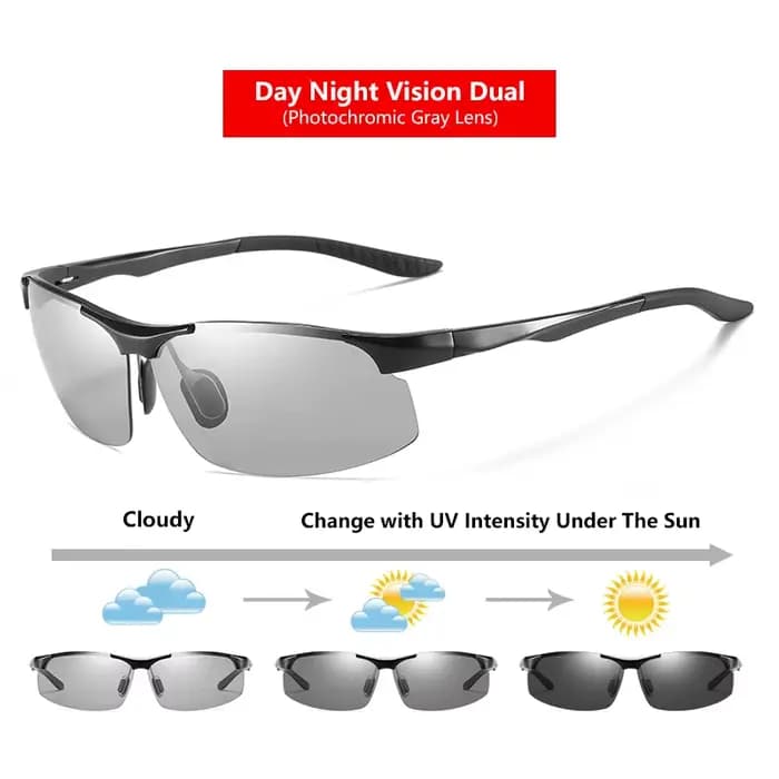 Vsteroids-Lunettes de soleil polarisées sans monture pour hommes